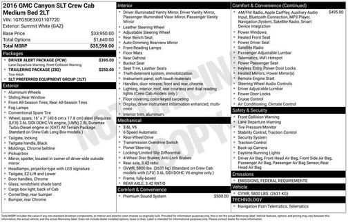 2016 GMC Canyon SLT