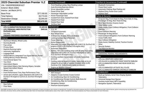 2025 Chevrolet Suburban Premier