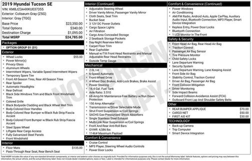 2019 Hyundai TUCSON SE