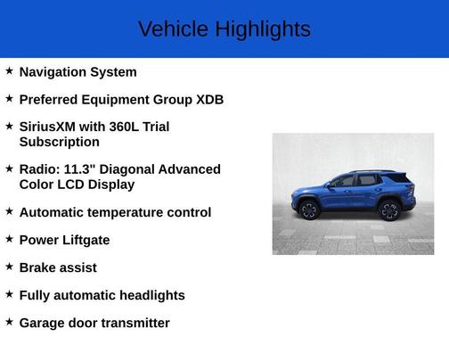 Reef Blue Metallic 2026 Chevrolet Equinox ACTIV