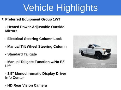 Summit White 2023 Chevrolet Silverado 1500 WT