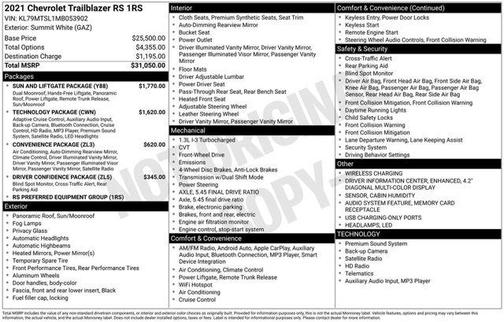 2021 Chevrolet Trailblazer RS