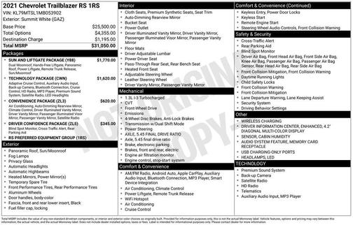 2021 Chevrolet Trailblazer RS