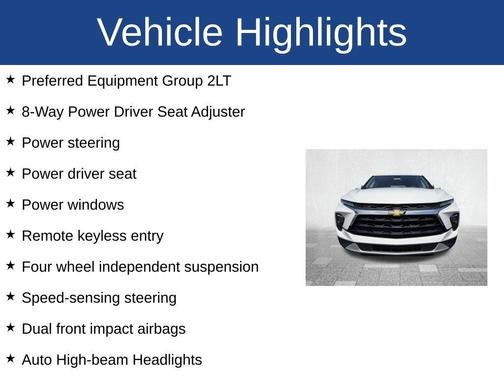 Summit White 2023 Chevrolet Blazer 2LT