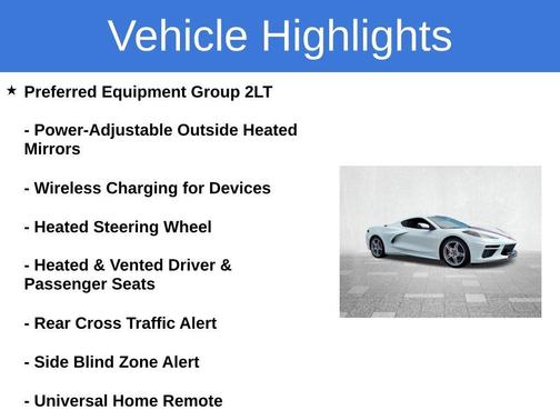 2024 Chevrolet Corvette Stingray w/2LT