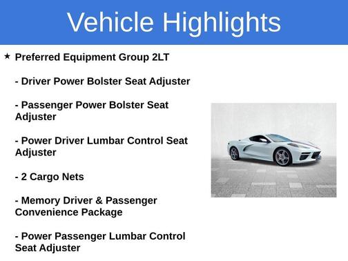 2024 Chevrolet Corvette Stingray w/2LT