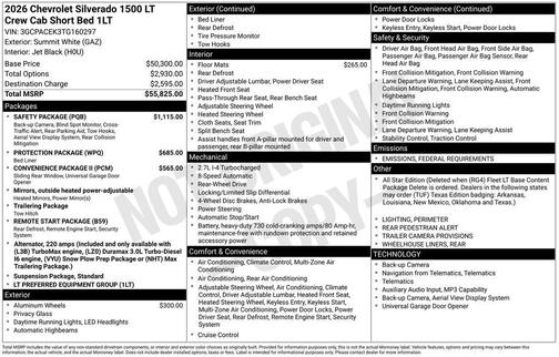 2026 Chevrolet Silverado 1500 LT