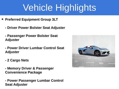 2023 Chevrolet Corvette Stingray w/3LT