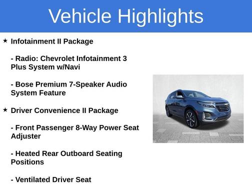 Lakeshore Blue Metallic 2024 Chevrolet Equinox Premier