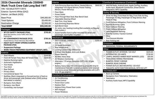 2026 Chevrolet Silverado 2500 WT