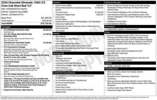 2026 Chevrolet Silverado 1500 LTZ