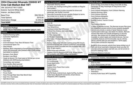 2024 Chevrolet Silverado 2500 WT