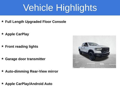 Bright White Clearcoat 2025 RAM 1500 Rebel