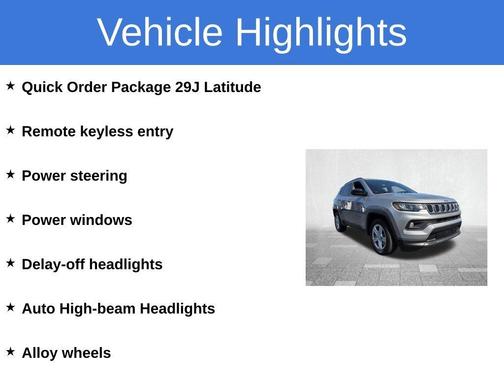 Silver 2024 Jeep Compass Latitude
