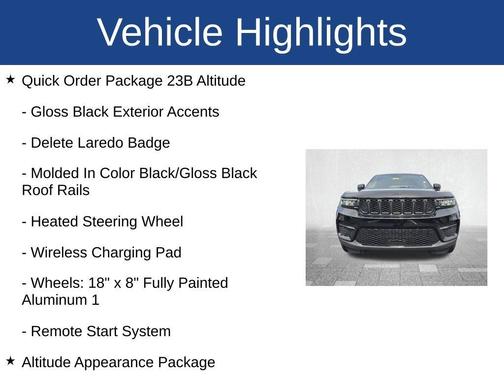 Diamond Black 2023 Jeep Grand Cherokee Altitude