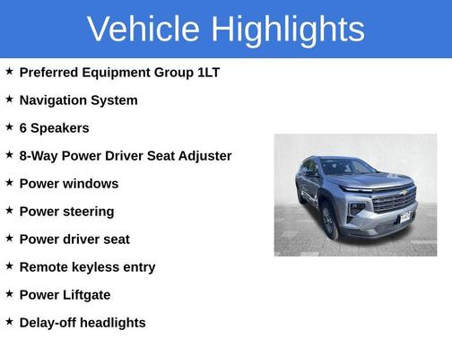 Sterling Gray Metallic 2025 Chevrolet Traverse LT