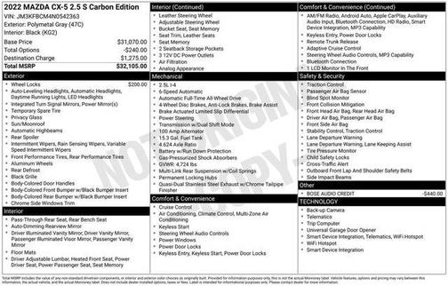 2022 Mazda CX-5 2.5 S Carbon Edition