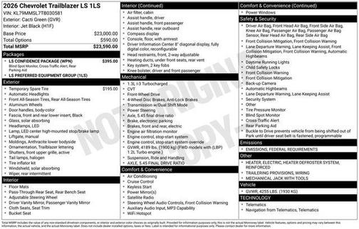 2026 Chevrolet Trailblazer LS