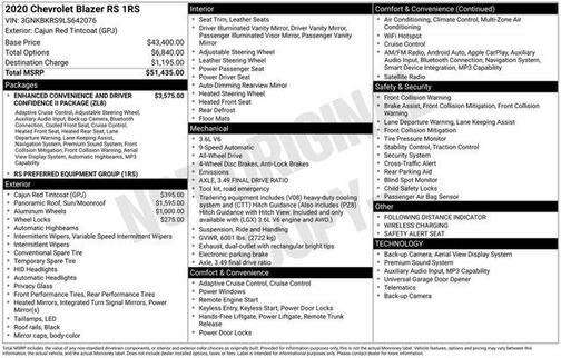 2020 Chevrolet Blazer RS