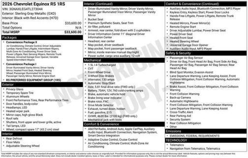 2026 Chevrolet Equinox RS