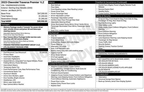 2023 Chevrolet Traverse Premier