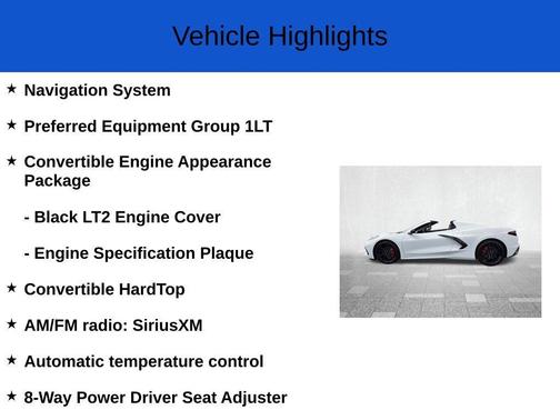 2026 Chevrolet Corvette Stingray w/1LT