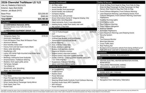 2026 Chevrolet Trailblazer LS