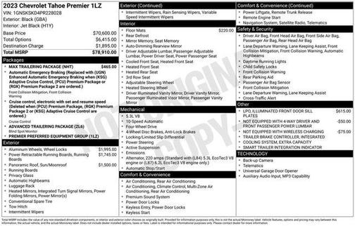 2023 Chevrolet Tahoe Premier