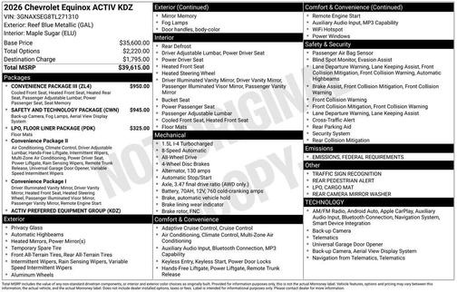2026 Chevrolet Equinox ACTIV