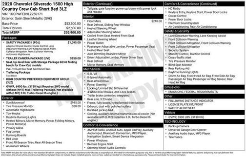 2020 Chevrolet Silverado 1500 High Country