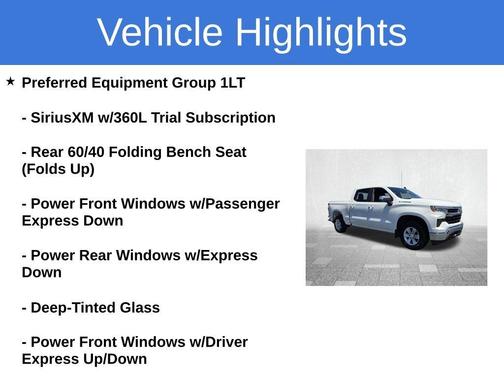 Summit White 2025 Chevrolet Silverado 1500 LT