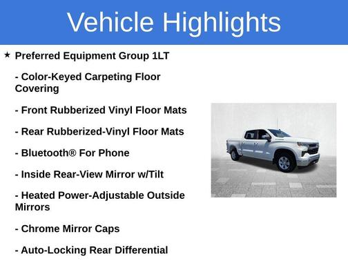 Summit White 2025 Chevrolet Silverado 1500 LT