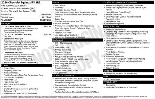 2026 Chevrolet Equinox RS