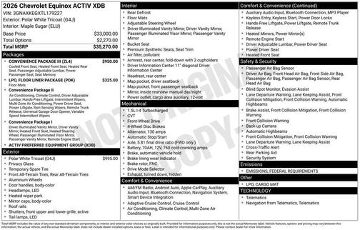 2026 Chevrolet Equinox ACTIV
