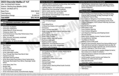 Sterling Gray Metallic 2023 Chevrolet Malibu LT