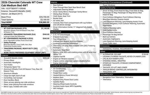 2026 Chevrolet Colorado WT
