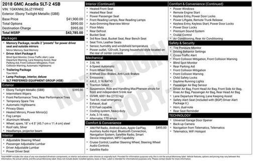 2018 GMC Acadia SLT-2