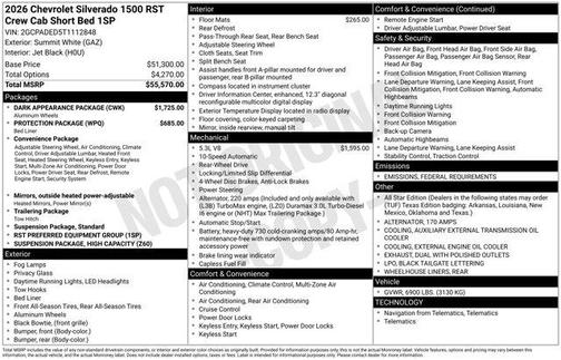 2026 Chevrolet Silverado 1500 RST