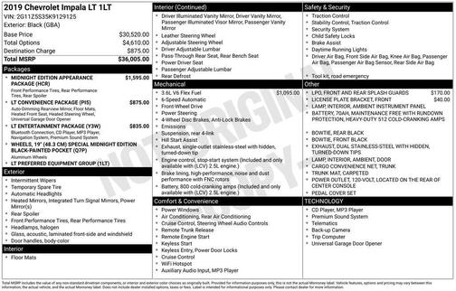 2019 Chevrolet Impala 1LT