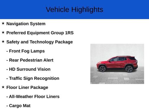 Radiant Red 2026 Chevrolet Equinox RS