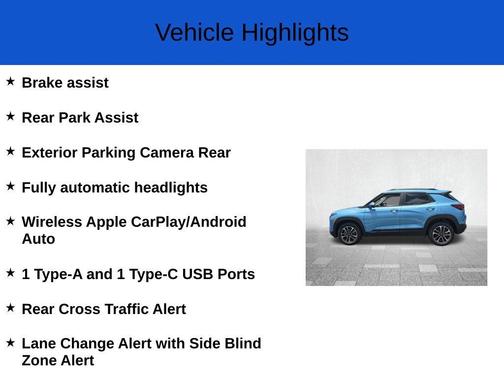 Marina Blue 2026 Chevrolet Trailblazer LT