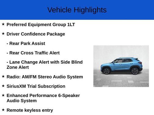 Marina Blue 2026 Chevrolet Trailblazer LT