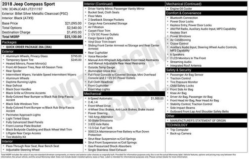 2018 Jeep Compass Sport