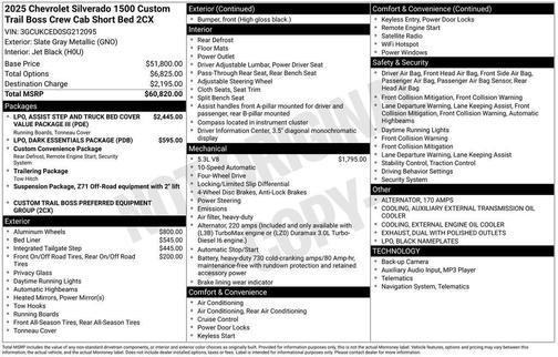2025 Chevrolet Silverado 1500 Custom Trail Boss