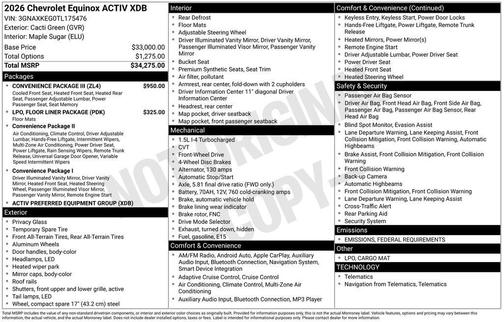 2026 Chevrolet Equinox ACTIV