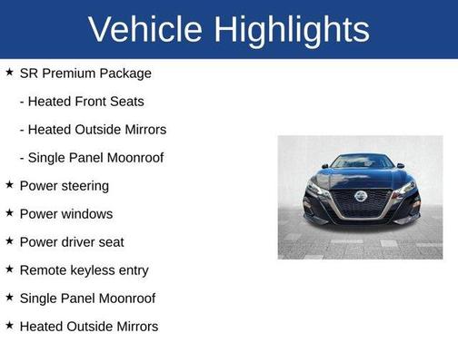 2019 Nissan Altima 2.5 SR