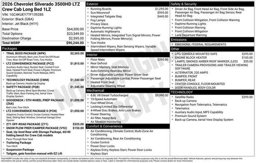 2026 Chevrolet Silverado 3500 LTZ