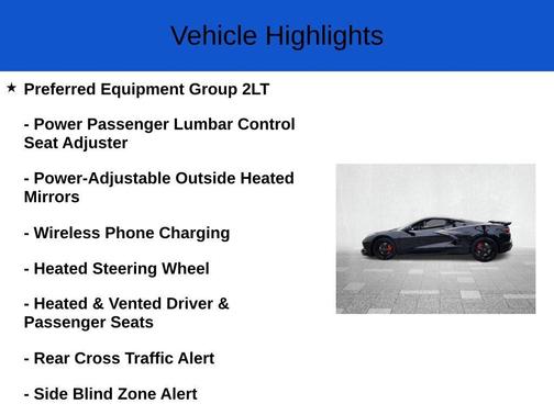 2026 Chevrolet Corvette Stingray w/2LT