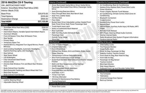 2016 Mazda CX-9 Touring