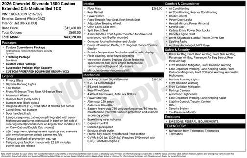 2026 Chevrolet Silverado 1500 Custom